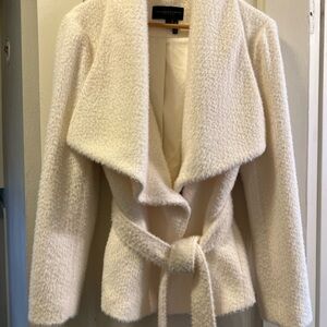 Donna Karan Cream Teddy Jacket